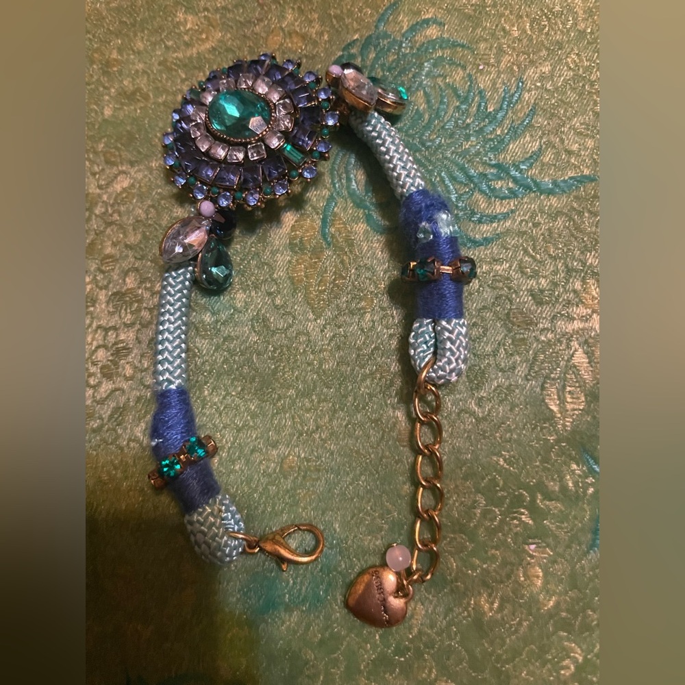 VTG Betsey Johnson Multi Stone Saint Bart  Bracelet